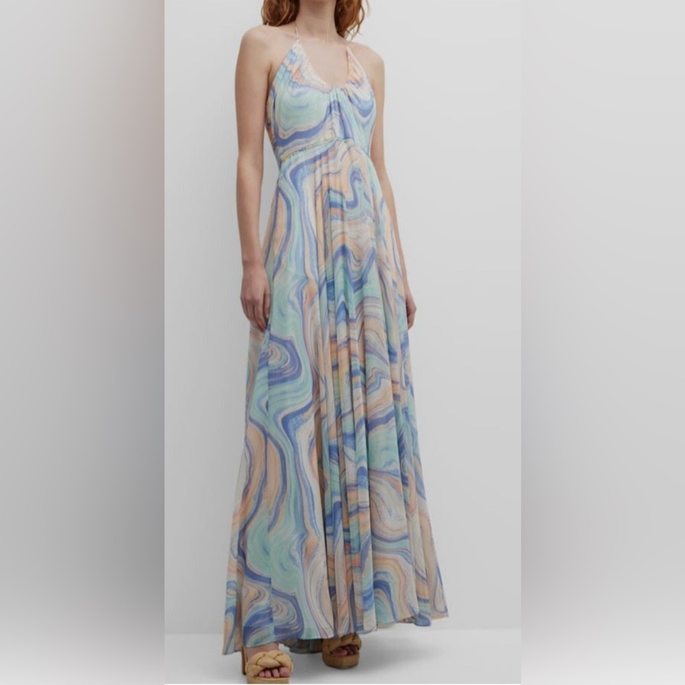 Elegant Multicolor Maxi Dress